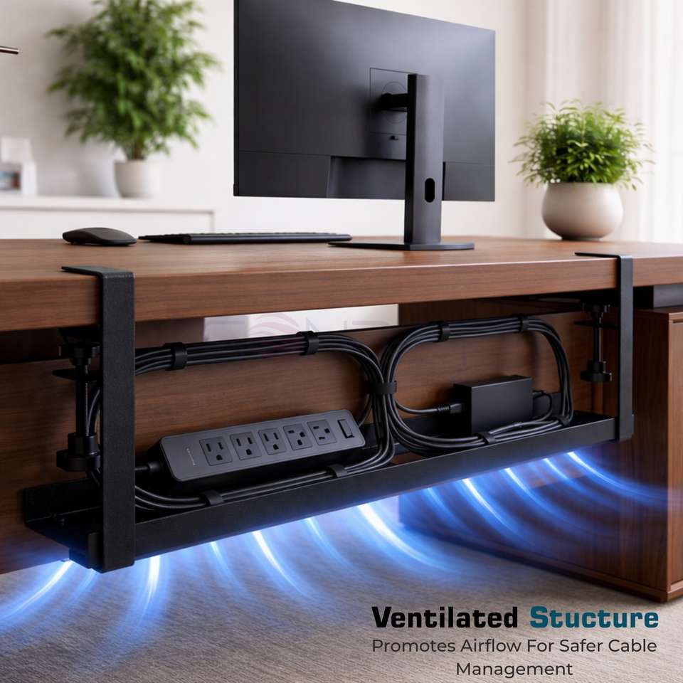 Flipkart.com | SONRET 1 Compartments Under Desk Cable Management Tray ...