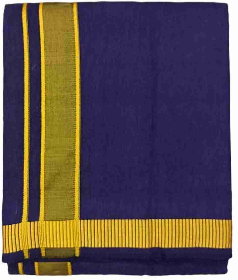 exclusive Cotton Color Dhoti Color Border 9X5 (or) 4.15 Mtr Dhoti & 2 ...