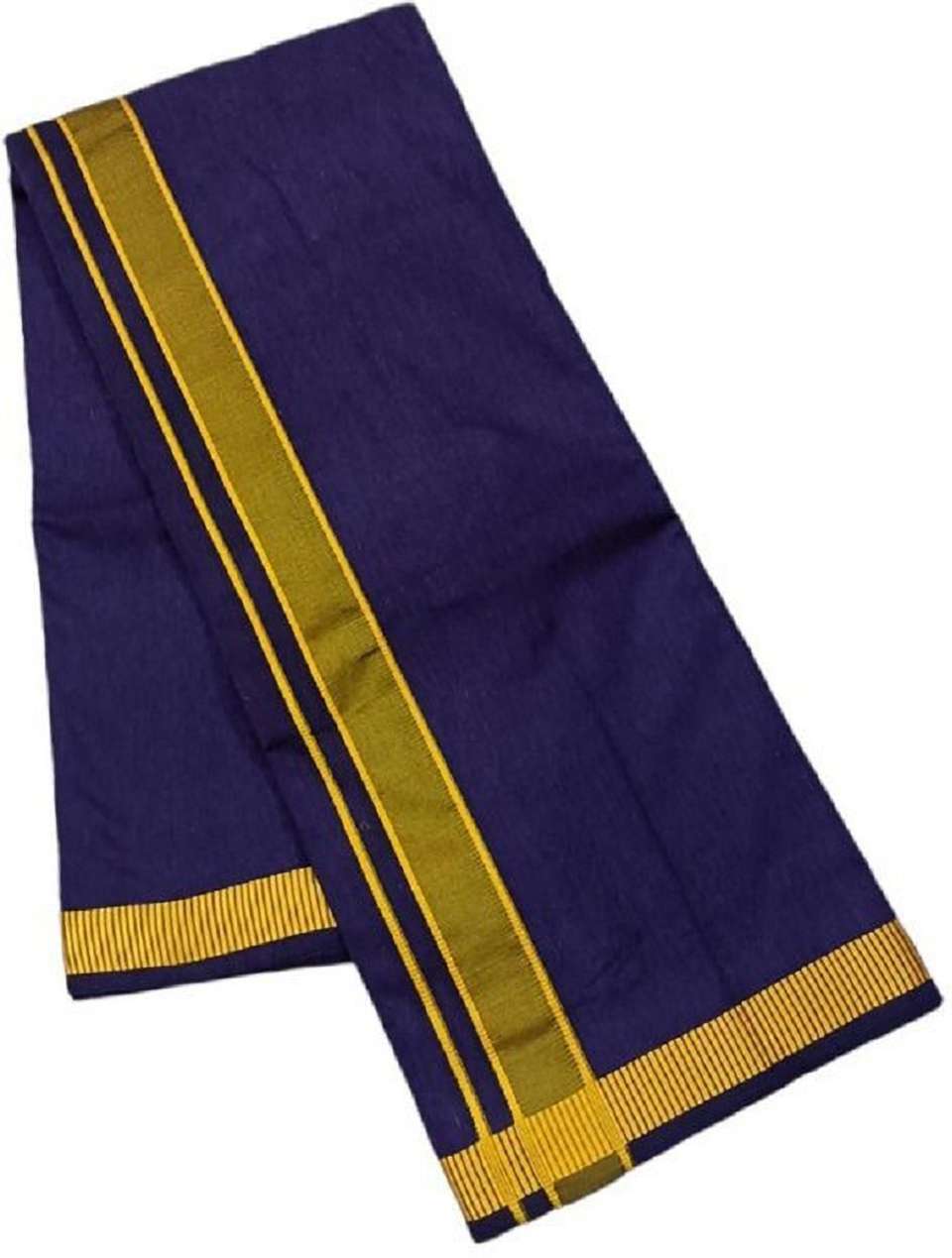 exclusive Cotton Color Dhoti Color Border 9X5 (or) 4.15 Mtr Dhoti & 2 ...