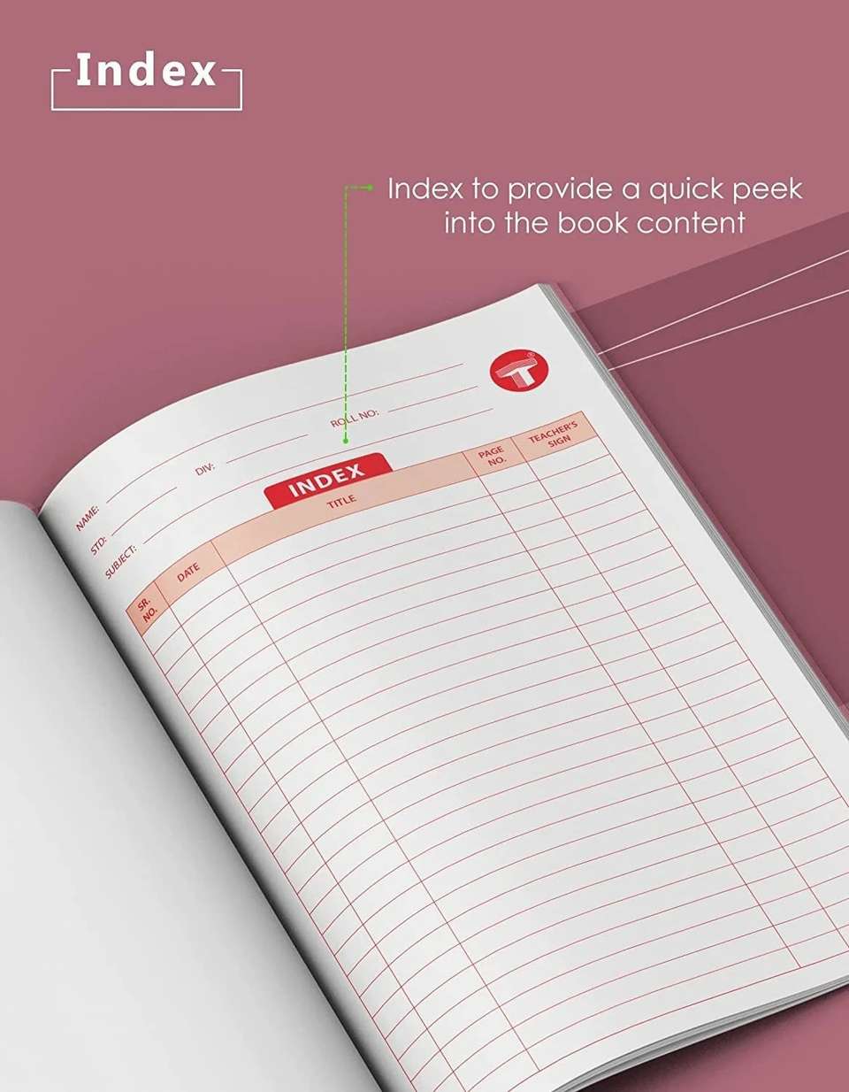 Target Publications Single Line Interleaf Notebooks | One Side Blank ...