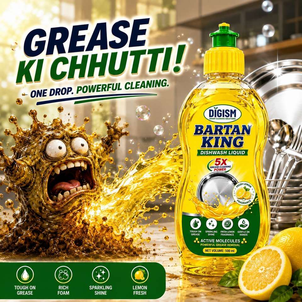 DIGISM Multipurpose Dishwashing Liquid | Deep Cleaning Formula for ...