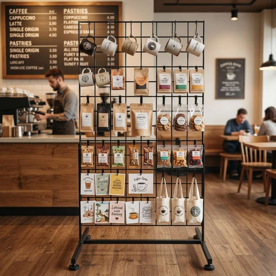 SONRET Grid Display Rack For Shop Metal Display Unit Price in India ...