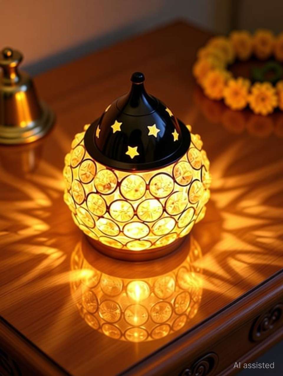 Fashion Bizz Akhand|Diamond Crystal Deepak Jyot Brass Table Diya Price ...