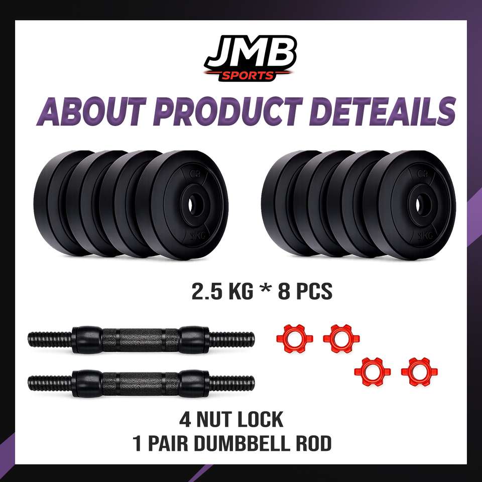 JMB 20kg Adjustable Dumbbell Combo Pack of 2 - Image 6