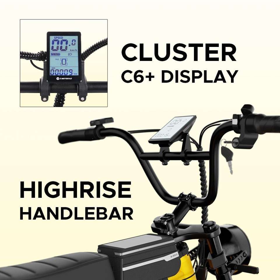 EMotorad Ranger Electric Cycle with Removable Battery,Front & Rear ...