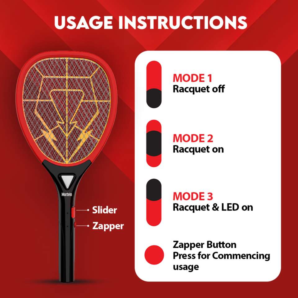 Mortein Advanced Anti Mosquito Racquet | 30% Longer Battery Electric ...