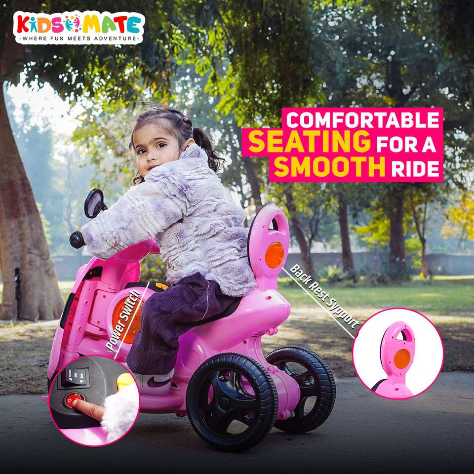 Kidsmate Mini Electric Scooty Bike for Kids, Parental Control ...