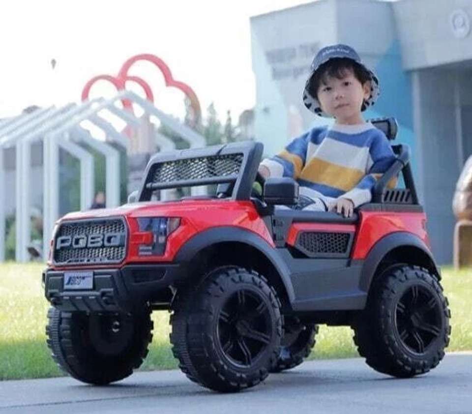 CLAYBORN POBO 4X4 Red Kids Jeep - Image 8