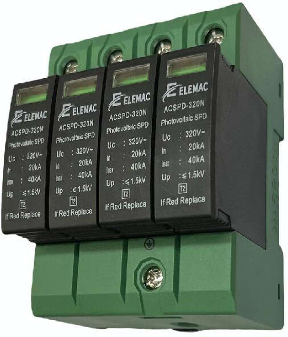 DeHMY AC SPD 3 Phase 4 Pole 320V, Surge Protection Device AC SPD (Pack ...
