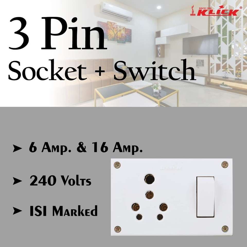 KLICK SS Combined With Box, Switch Socket, Heavy Duty, Fire Retardant ...