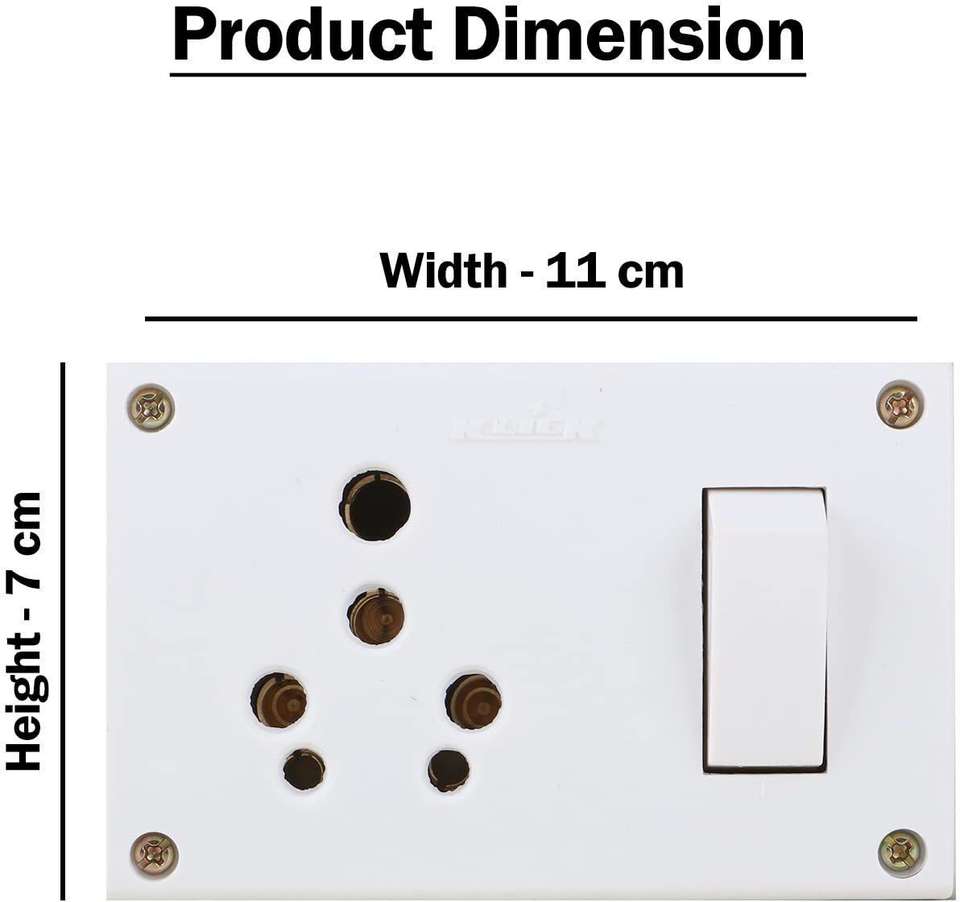 KLICK SS Combined With Box, Switch Socket, Heavy Duty, Fire Retardant ...