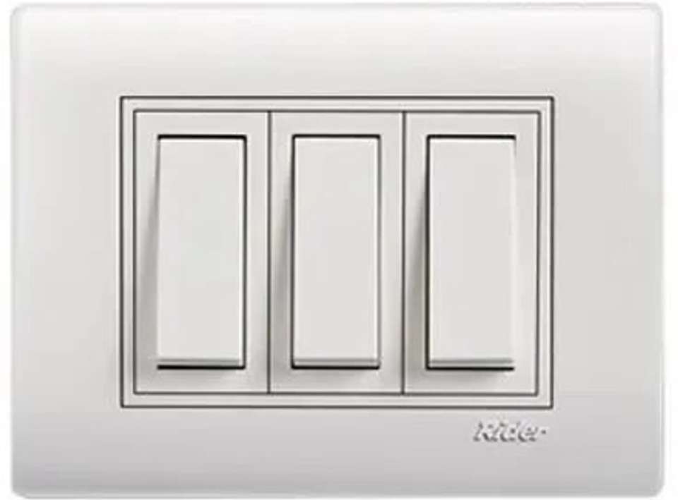Anchor Rider ANCHOR RIDER (47161), WHITE (3 Pcs) 16 A One Way Electrical Switch ...