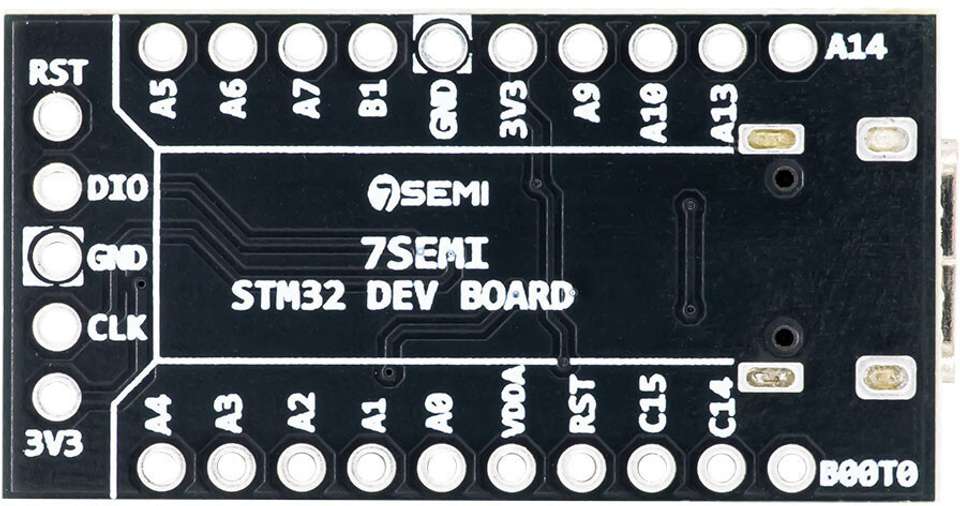 7Semi ARM Cortex-M0+ Development board-STM32L031F6P6 Single-Sided PCB ...