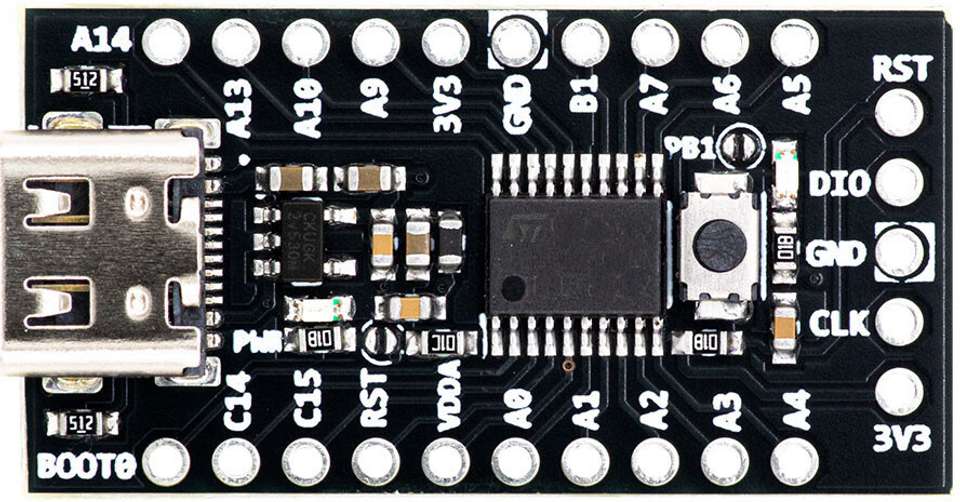 7Semi ARM Cortex-M0+ Development board-STM32L031F6P6 Single-Sided PCB ...
