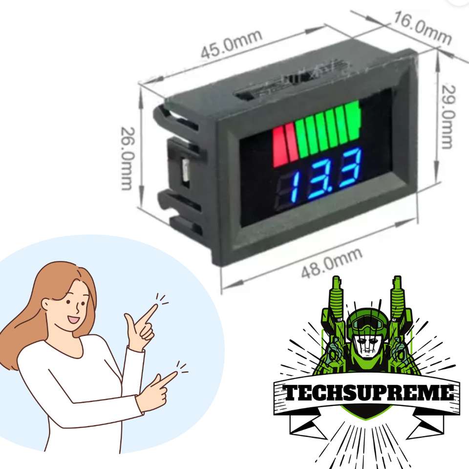 TechSupreme Best Charge Level Indicator 12V-72V Lithium Battery ...