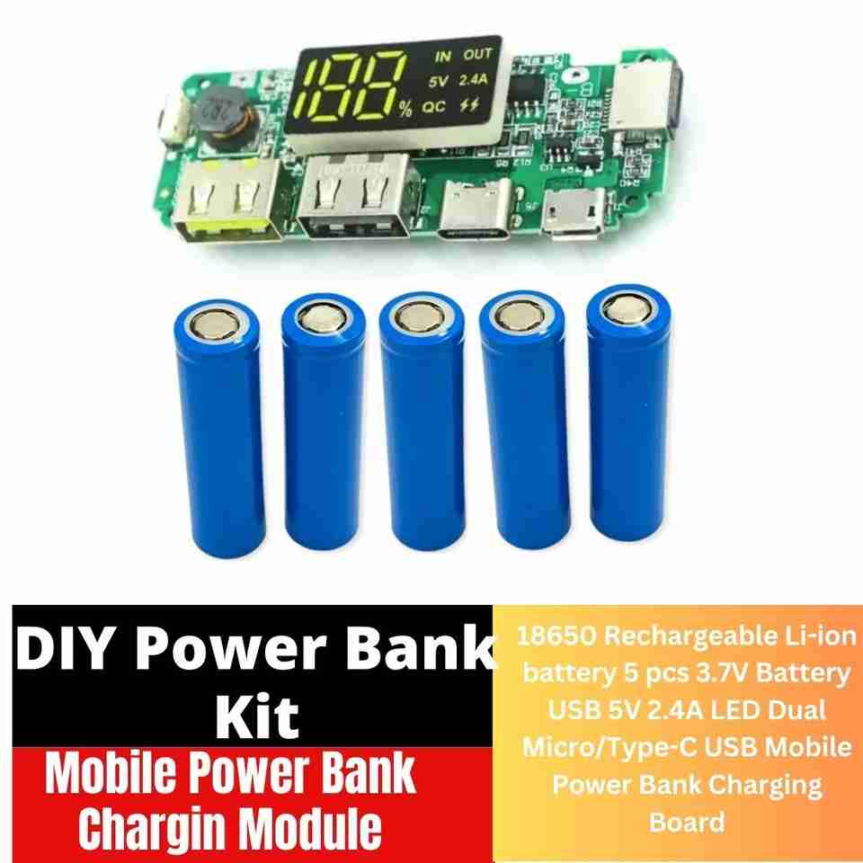 Spire DIY POWER BANK MODULE KIT Charging Module Dual USB 5V 2.4A Type-C ...
