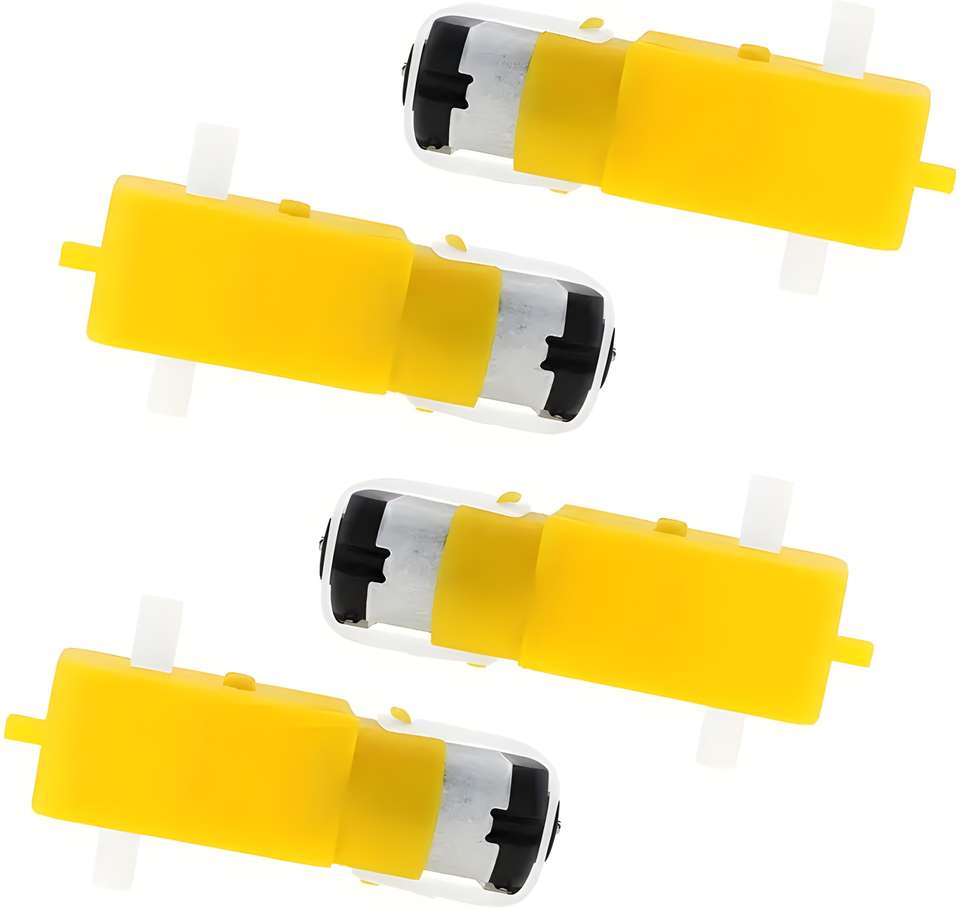 Robo Ocean Dual Shaft BO Motor [Pack of 4] TT Motor DC 200 RPM for ...