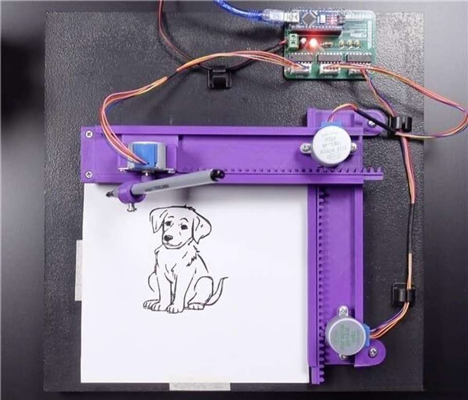 AUTO BOTIX Mini CNC Plotter Project Complete DIY Kit 3D Printed Parts ...