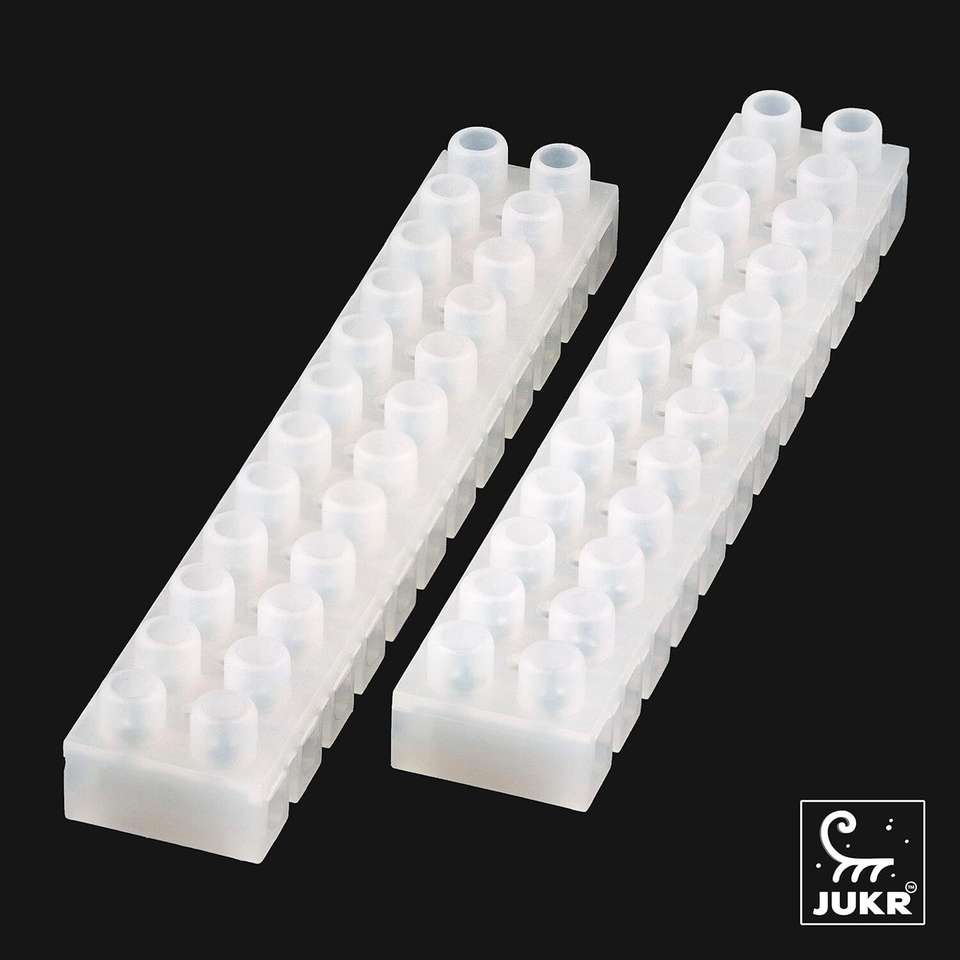 JUKR 12 Way PVC Terminal Connector Block Electrical Wiring Projects 10A ...