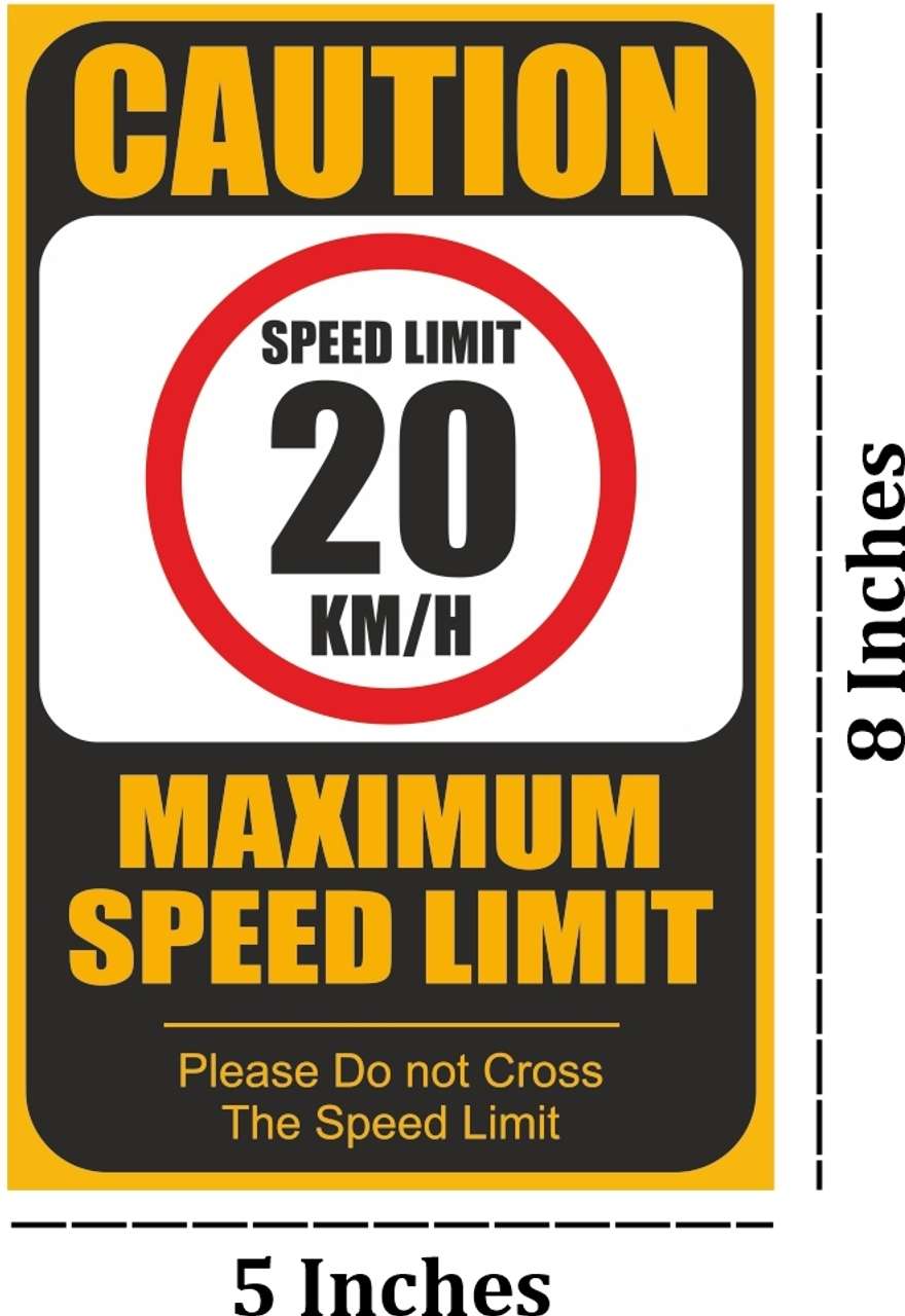 surmul Caution Maximum Speed Limit 20 km/h Sign Board For House Road ...
