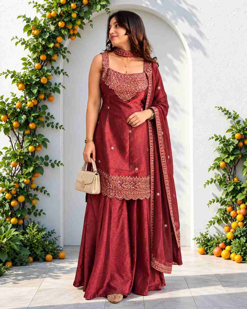 LABELJIYA Women Crop Top Palazzo Dupatta Set - Buy LABELJIYA Women Crop ...
