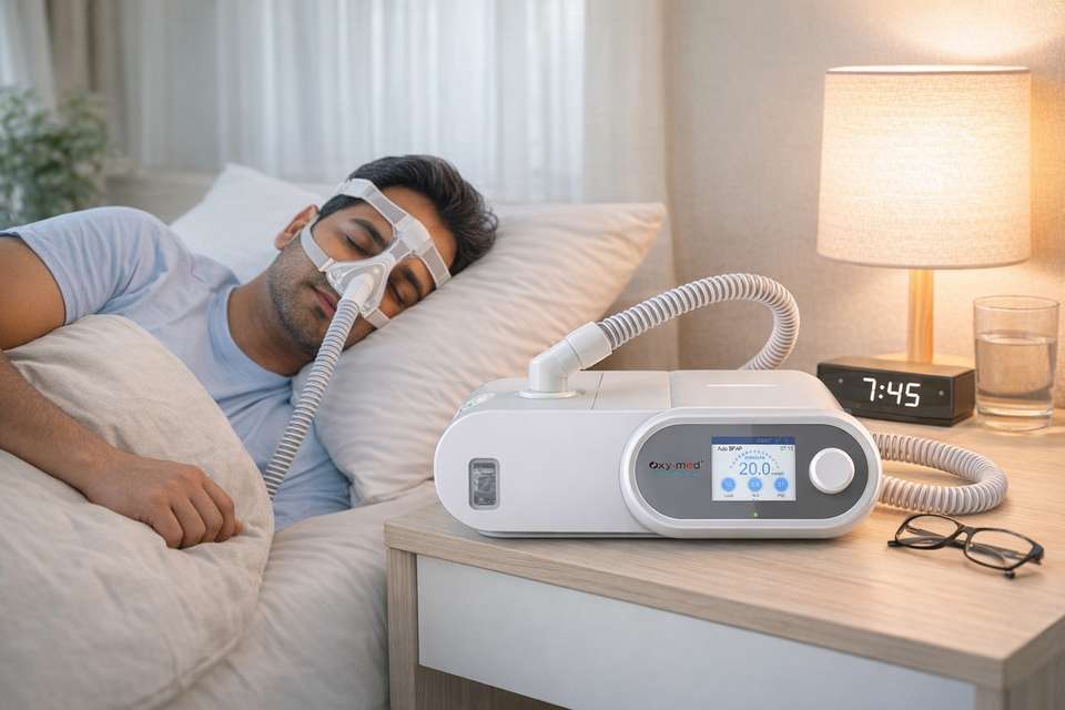 oxy-med AirSmart ST BiPAP Machine with Heated Humidifier and Full Face ...