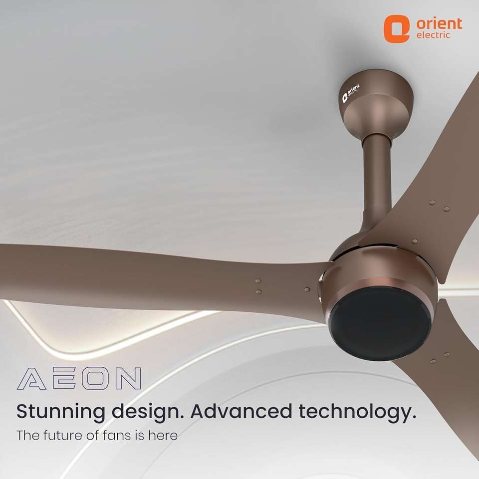 Orient Electric AEON BLDC FAN WITH REMOTE TANGERINE BROWN Free ...