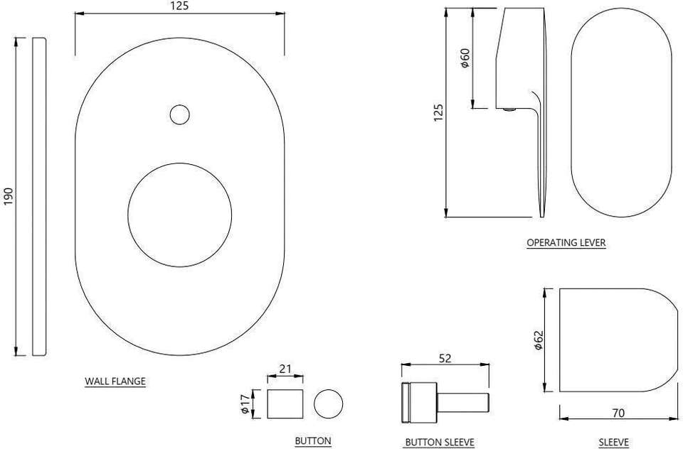 Jaquar Single Lever Exposed Parts Kit of Hi-flow Diverter (without ...