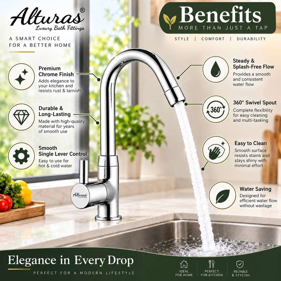 Alturas by Clinton Brass Turbo Swan Neck Taps for Sink/wash basin 360 ...