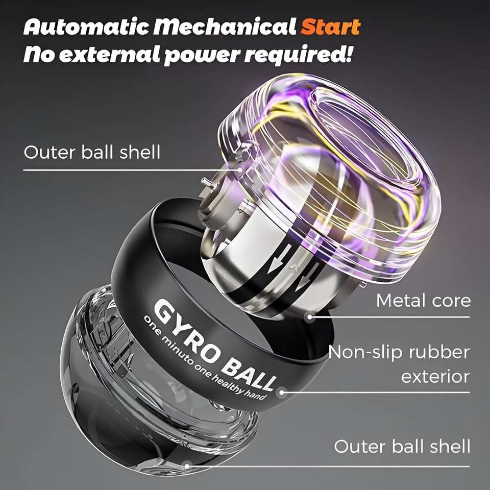SOKT Hand exerciser ball Gyro Wrist Trainer Ball Hand Grip/Fitnes...more - Image 8