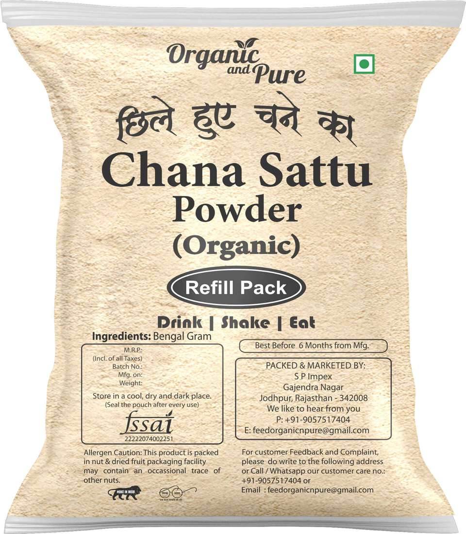Organic and Pure Sattu Chana Sattu Powder Sattoo Flour Roasted Channa ...