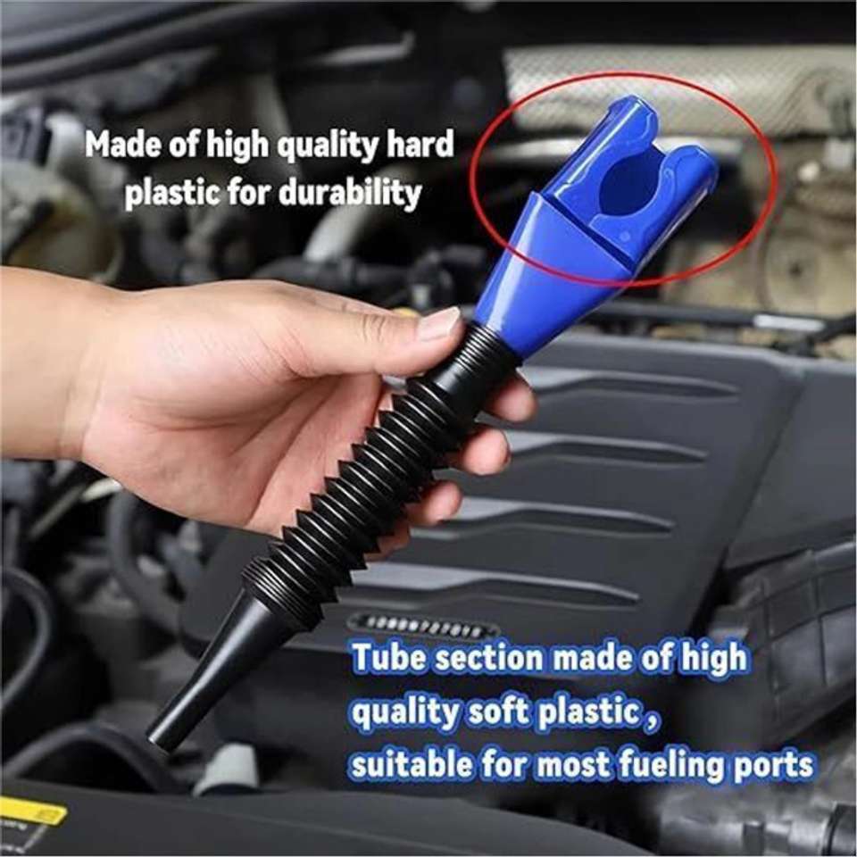 Poly Funnels ARK Multifunctional Plastic Long Neck Oil Funnel, Flexible Universal ...