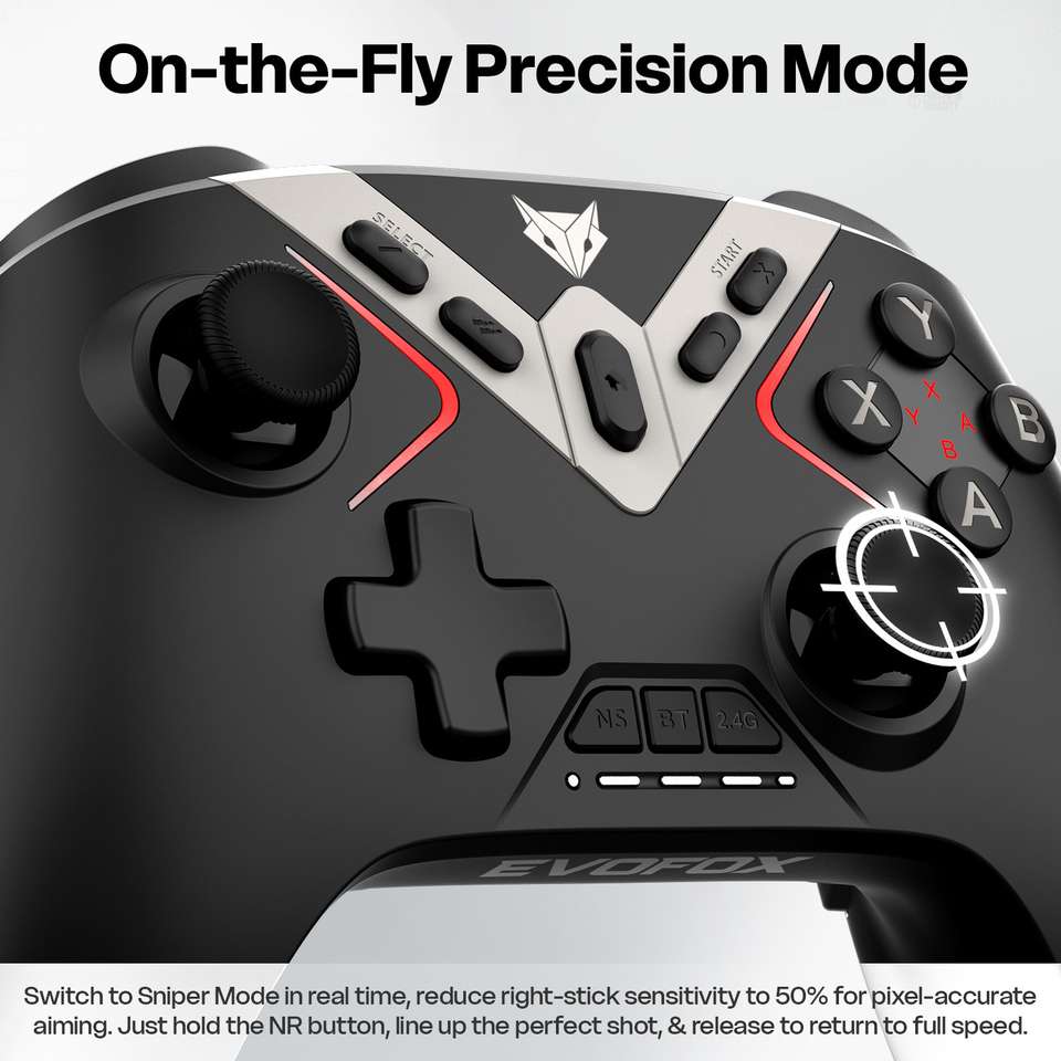 EVOFOX One X Tri-Mode with Hall Joysticks, 6 Axis Gyro, 1000Hz Polling ...