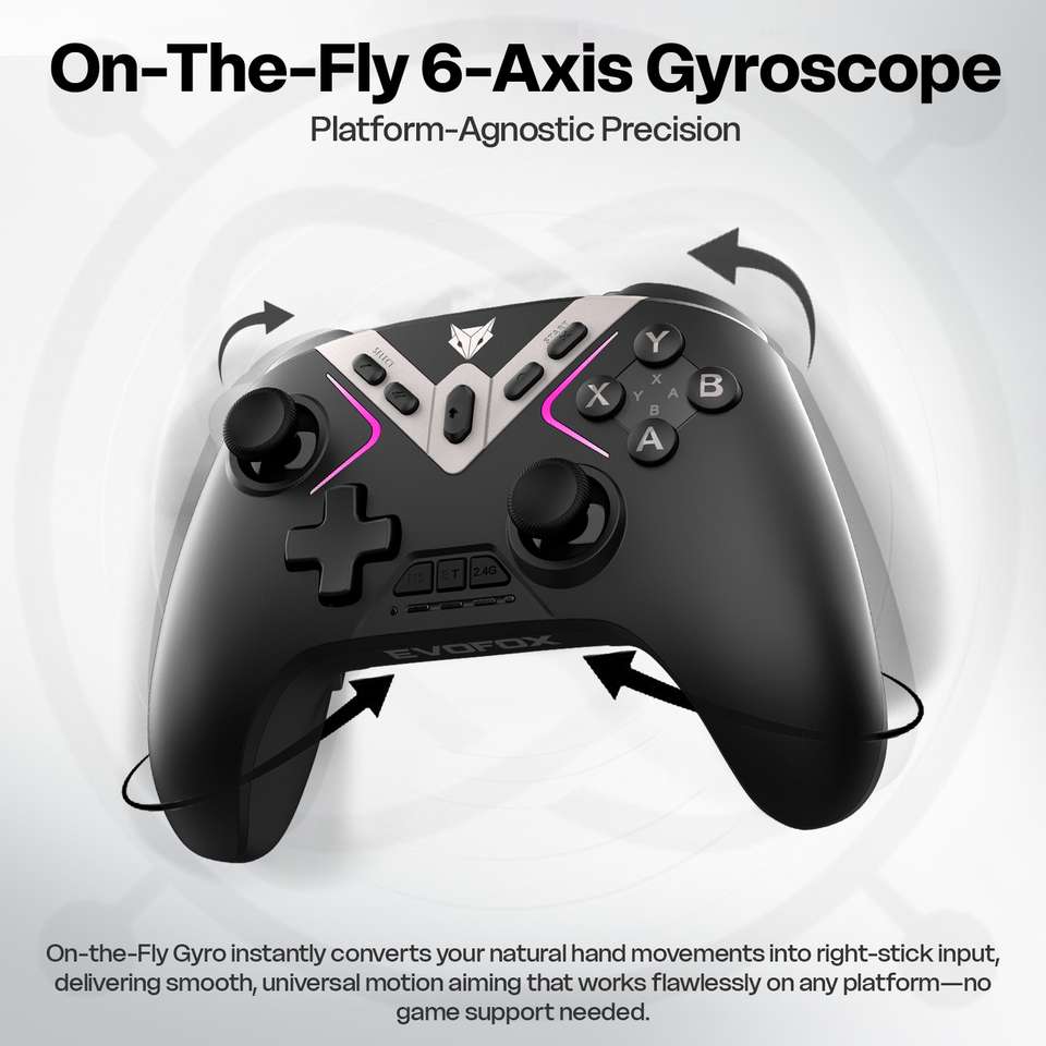 EVOFOX One X Tri-Mode with Hall Joysticks, 6 Axis Gyro, 1000Hz Polling ...