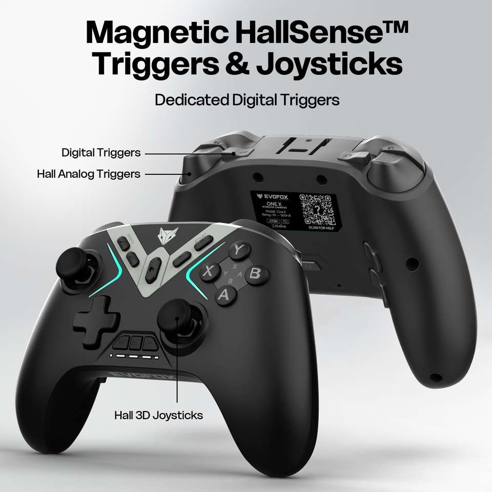 EVOFOX One X Tri-Mode with Hall Joysticks, 6 Axis Gyro, 1000Hz Polling ...