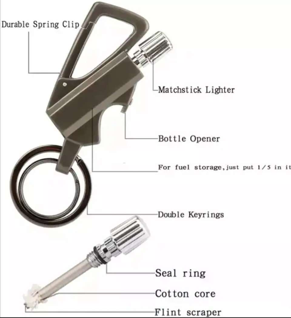 Iris Grape Metal Matchstick Keychain Lighter - Image 8
