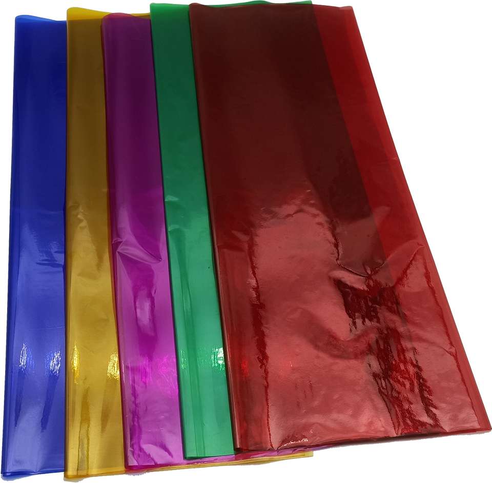 Wrapper Multicolour CRAFTWAFT Multicolour Transparent Cellophane Sheets Pack of 10 Large ...