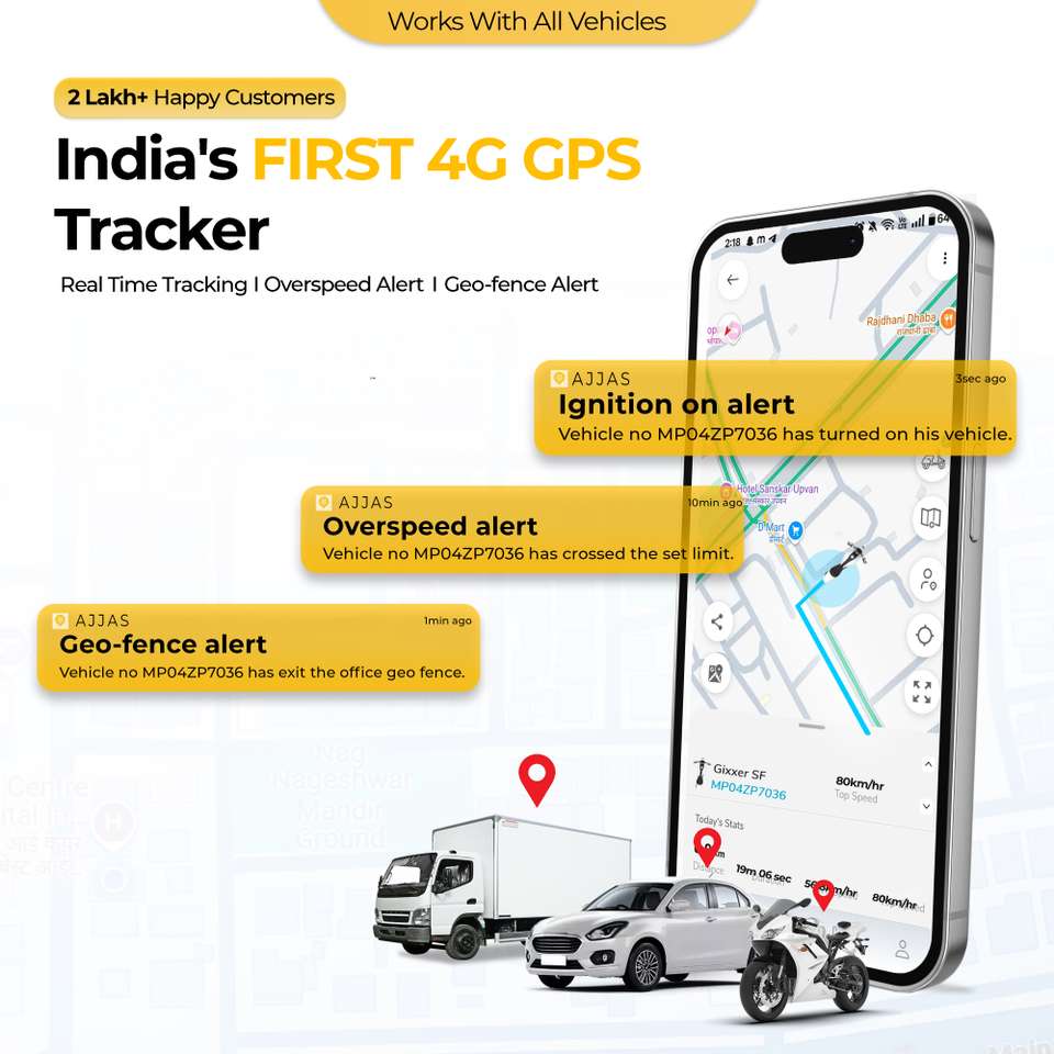 Ajjas Lite - Wired Tracker with Remote Engine Lock for Car, Bike, Truck ...