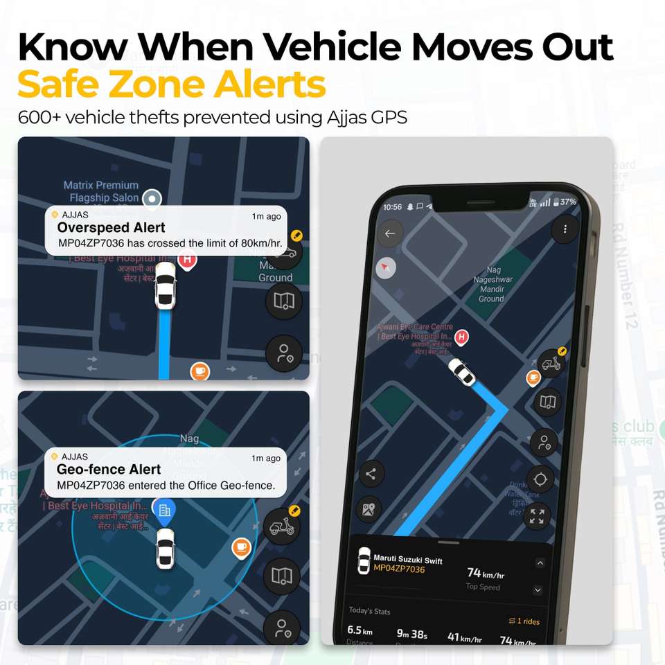 Ajjas Wireless GO tracker for Kids, Car/Bike, Bags with Voice ...