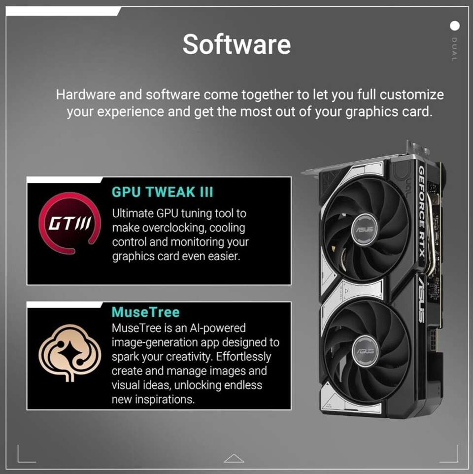 ASUS Dual NVIDIA GeForce RTX 5060 Ti 8GB GDDR7 OC Edition - Graphics ...