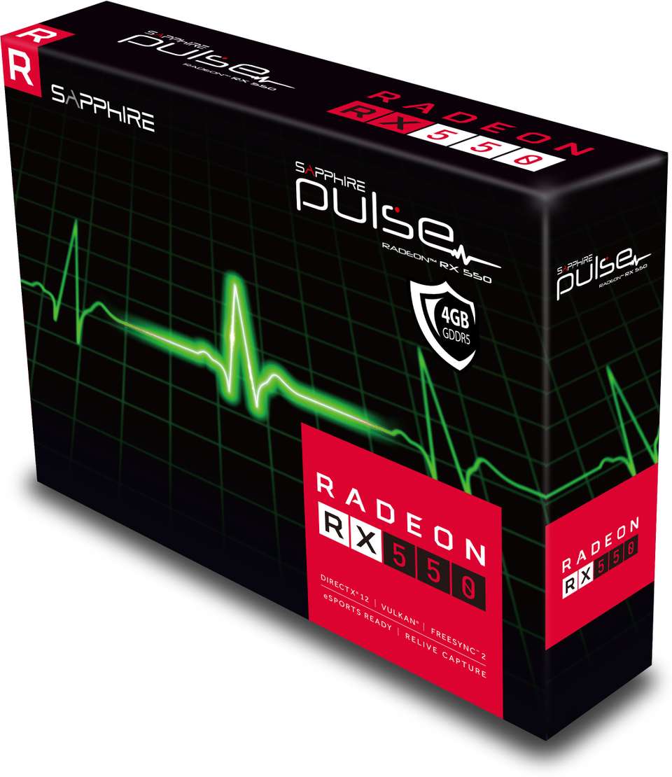 Red Radeon Sapphire Graphics Card Sapphire Radeon RX 550 GDDR5 4 GB AMD Radeon Chipset 128 bit 1206 MHz ...