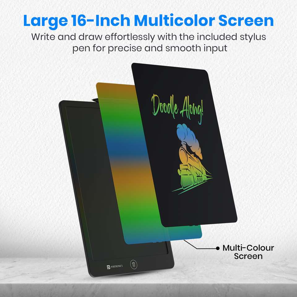 Portronics Ruffpad 16 RuffPad 16 Lite 16-Inch Multicolor & Pressure ...