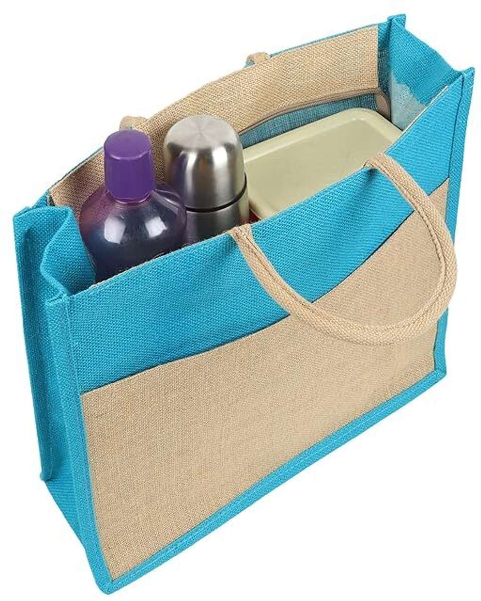Double R Bags DOUBLE R BAGS Eco-Friendly Jute Jhola Bag for Grocery, Milk, Fruits ...