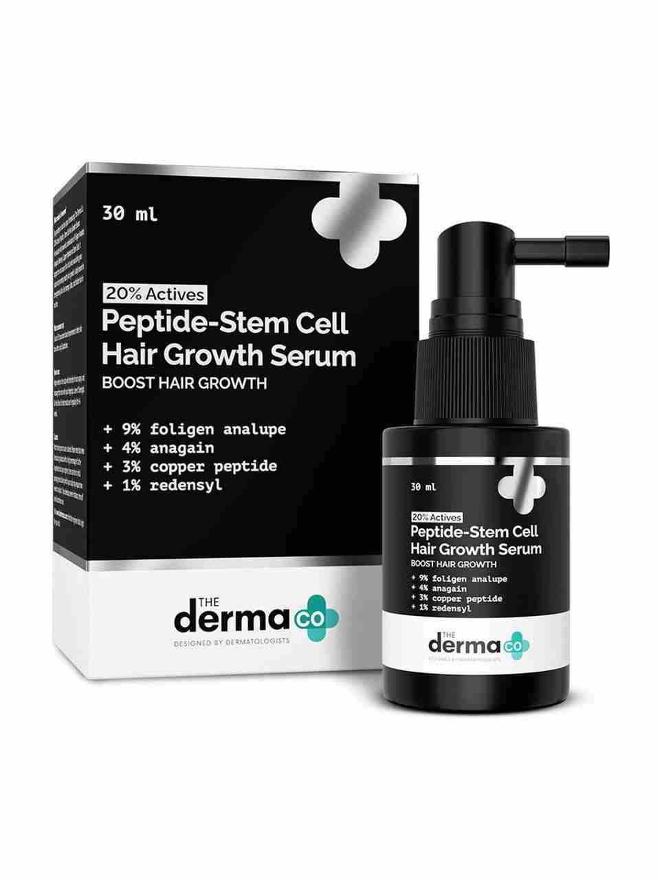The Derma Co 20% Actives Peptide-Stem Cell Hair Growth Serum 30ml - Image 7