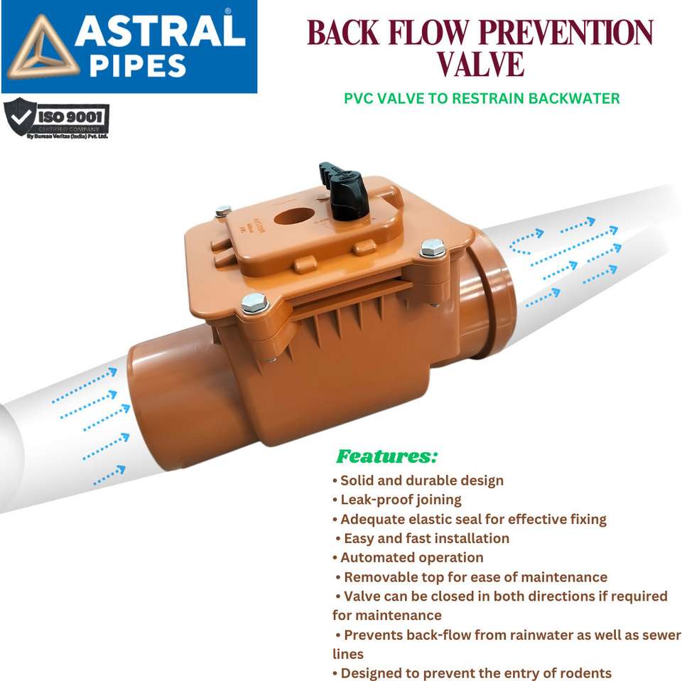 ASTRAL 4 Inch (110 MM) Back Flow Prevention Valve (Non-Return Valve ...