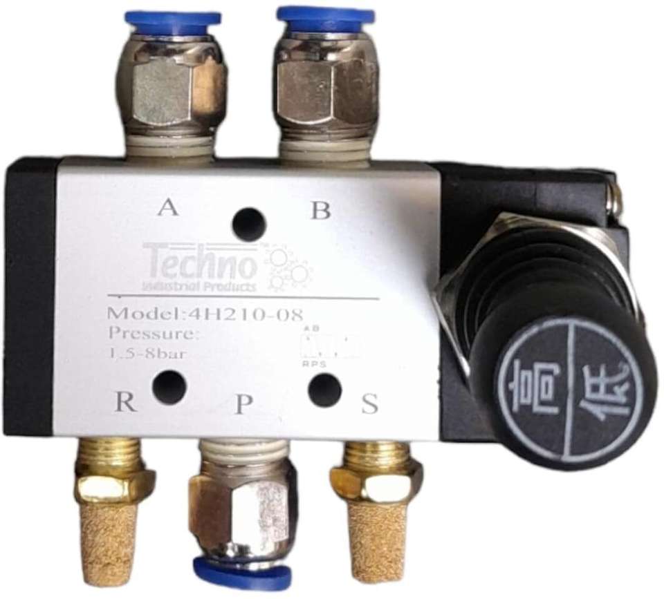 TECHNO 5 Way 2 Position Air Hand Lever Pneumatic Control Valve Push ...