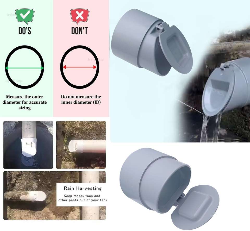 ESEKSAFAR PVC drain Backflow Valve, [Drain Cap/Cover/Non-return water ...