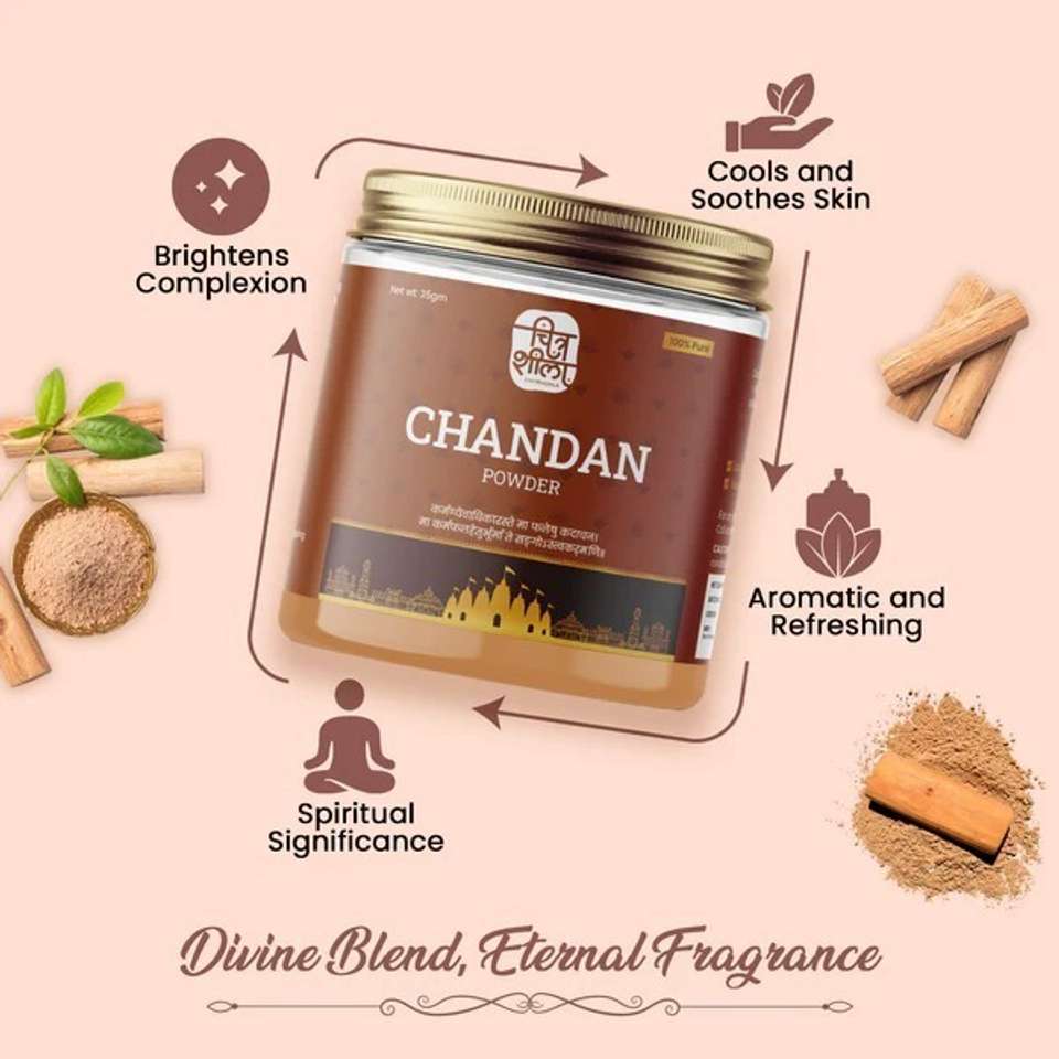 CHITRASHILA 100% Pure Premium Chandan Powder Cooling & Herbal Tilak ...