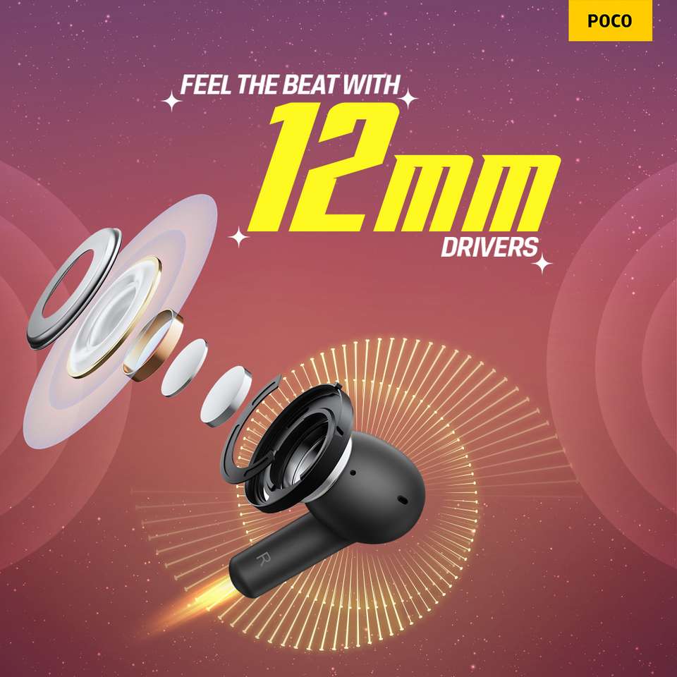 POCO Pods with 30 Hour Playback, 12mm Drivers, 60ms Latency, Fast ...