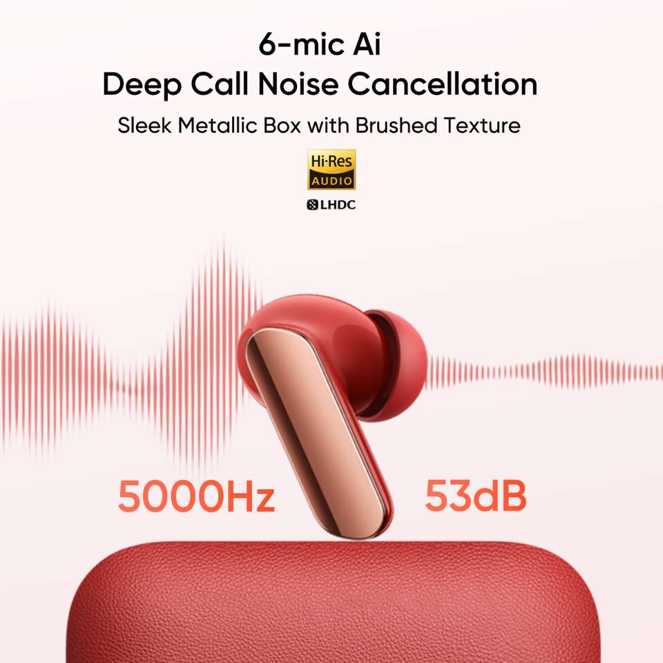 realme Buds Air 7 Pro with 53dB ANC,360 Spatial Audio, 48hrs Playback ...